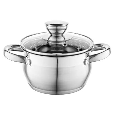 Florina Faitout Inox (1.3 l) I Diamètre de 14 cm I Marmite Inox OLIVER I Casserole Acier Inoxydable avec Couvercle en Verre I Faitout pour Induction, Marmite tous Feux I Convient au Lave-vaisselle Florina Faitout Inox (1.3 l) I Diamètre de 14 cm I Marmite Inox OLIVER I Casserole Acier Inoxydable avec Couvercle en Verre I Faitout pour Induction, Marmite tous Feux I Convient au Lave-vaisselle