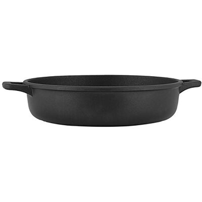 Home Granchef Sauteuse, Revêtement Antiadhérent avec 2 Poignées, Ronde, Aluminium Moulé sous Pression, Noir, 26 cm Home Granchef Sauteuse, Revêtement Antiadhérent avec 2 Poignées, Ronde, Aluminium Moulé sous Pression, Noir, 26 cm