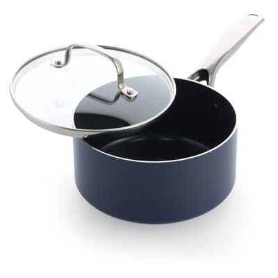 Blue Diamond bleu Diamond Induction Diamond Ceramic antiadhésif, 16 cm/1, 58 l faitout avec couvercle en verre, sans PFAS, compatible induction, compatible lave-vaisselle, résiste au four, blau Blue Diamond bleu Diamond Induction Diamond Ceramic antiadhésif, 16 cm/1, 58 l faitout avec couvercle en verre, sans PFAS, compatible induction, compatible lave-vaisselle, résiste au four, blau