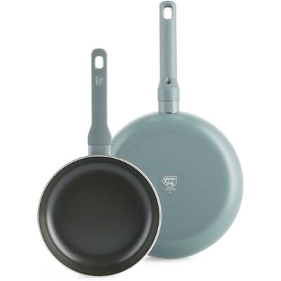 GreenChef Tones set de poêles avec revêtement antiadhésif céramique, 2 pièces, 20 cm et 26 cm, compatible induction, sans PFAS, compatible lave-vaisselle, résiste au four, bleu GreenChef Tones set de poêles avec revêtement antiadhésif céramique, 2 pièces, 20 cm et 26 cm, compatible induction, sans PFAS, compatible lave-vaisselle, résiste au four, bleu