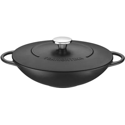 Tramontina Wok Trento Ø32cm 5L. Fonte émaillée. Tramontina Wok Trento Ø32cm 5L. Fonte émaillée.