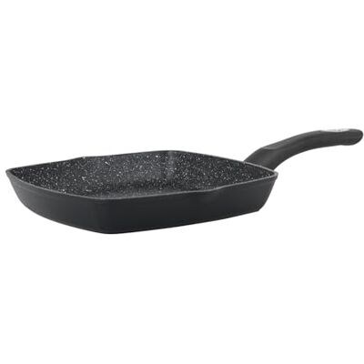 Sitram 716436 Poêle à griller en aluminium forgé 24 x 24 cm Gamme GRANITE Revêtement intérieur anti-adhésif effet pierre sans PFOA Grill à viande Tous feux dont Induction Sitram 716436 Poêle à griller en aluminium forgé 24 x 24 cm Gamme GRANITE Revêtement intérieur anti-adhésif effet pierre sans PFOA Grill à viande Tous feux dont Induction
