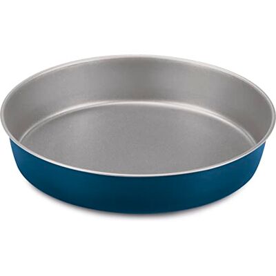 Guardini , Linea Xbake, Moule à gâteau lisse 26 cm, acier avec revêtement antiadhésif, à faible impact environnemental, gris/bleu Guardini , Linea Xbake, Moule à gâteau lisse 26 cm, acier avec revêtement antiadhésif, à faible impact environnemental, gris/bleu