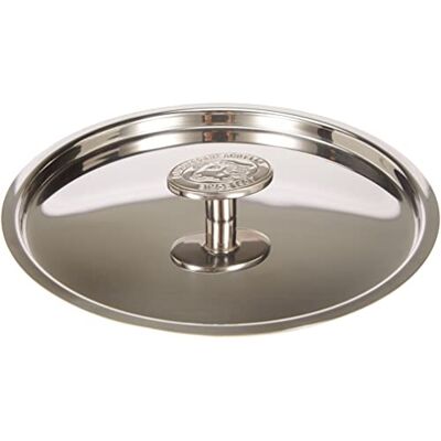 Baldassare Agnelli Pentole Agnelli Linea 1907, couvercle en acier poli avec cavalier, argent, 20 cm Baldassare Agnelli Pentole Agnelli Linea 1907, couvercle en acier poli avec cavalier, argent, 20 cm