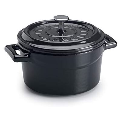 Cocotte en fonte émaillée Agnelli - 10cm Noir - Ustensiles de cuisine Cocotte en fonte émaillée Agnelli - 10cm Noir - Ustensiles de cuisine