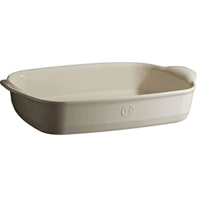 Emile Henry EH029554 Grand Plat à Four Rectangulaire, Céramique Beige Argile 42 X 27 X 9 cm Emile Henry EH029554 Grand Plat à Four Rectangulaire, Céramique Beige Argile 42 X 27 X 9 cm