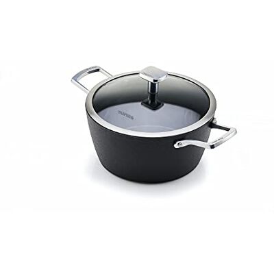 Moneta Armonia Casserole à 2 poignées 20 cm + couvercle avec bord en acier inoxydable, pour toutes plaques de cuisson Moneta Armonia Casserole à 2 poignées 20 cm + couvercle avec bord en acier inoxydable, pour toutes plaques de cuisson
