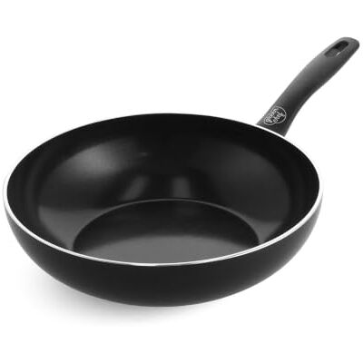 GreenChef Prime Wok 28 cm, Revêtement antiadhésif en céramique Thermolon sans PFAS, Compatible tous feux dont induction, Passe au four jusqu'à 160 °C, Compatible lave-vaisselle GreenChef Prime Wok 28 cm, Revêtement antiadhésif en céramique Thermolon sans PFAS, Compatible tous feux dont induction, Passe au four jusqu'à 160 °C, Compatible lave-vaisselle