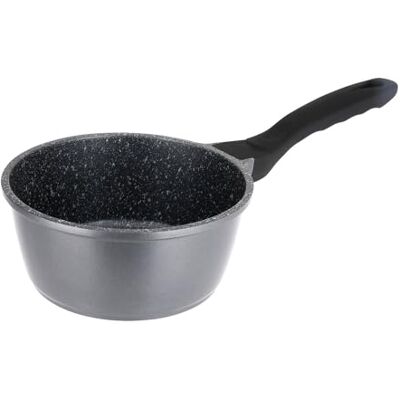 Sitram 714218 Casserole Fonte d'aluminium Intérieur effet Pierre Ø16 cm H7 cm Revêtement anti-adhésif Whitford Xylan 2 couches sans PFOA, Manche thermorésistant soft touch Tous feux dont induction Sitram 714218 Casserole Fonte d'aluminium Intérieur effet Pierre Ø16 cm H7 cm Revêtement anti-adhésif Whitford Xylan 2 couches sans PFOA, Manche thermorésistant soft touch Tous feux dont induction
