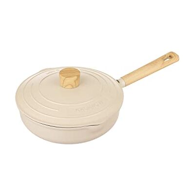 KASANOVA 24cm Poêle en Aluminium Ivoire - Pot Art KASANOVA 24cm Poêle en Aluminium Ivoire - Pot Art
