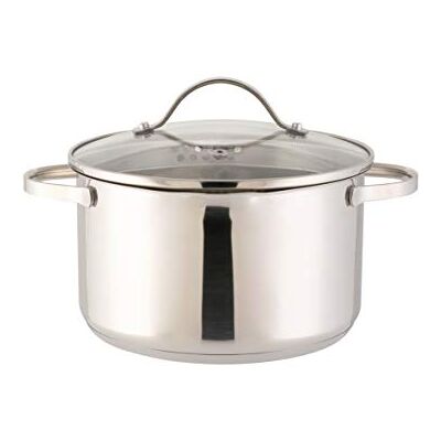 Cocotte en acier inoxydable Axentia Pado - Compatible induction - Ø 20cm - 3L Cocotte en acier inoxydable Axentia Pado - Compatible induction - Ø 20cm - 3L