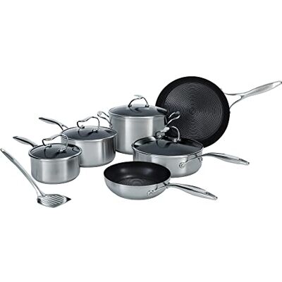 Circulon SteelShield Lot de 6 poêles en acier inoxydable Compatible avec plaques à induction Antiadhésives avec spatule ajourée en métal incluse et poignées qui restent froides Circulon SteelShield Lot de 6 poêles en acier inoxydable Compatible avec plaques à induction Antiadhésives avec spatule ajourée en métal incluse et poignées qui restent froides