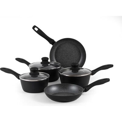 Russell Hobbs RH02814EU7 Topf- und Pfannenset, 5-teilig, 20/24-cm-Bratpfannen, 16/18/20-cm-Kochtöpfe, antihaftbeschichtet, induktionsgeeignet, Glasdeckel, Kochtöpfe, Metallic Marble, Aluminium Russell Hobbs RH02814EU7 Topf- und Pfannenset, 5-teilig, 20/24-cm-Bratpfannen, 16/18/20-cm-Kochtöpfe, antihaftbeschichtet, induktionsgeeignet, Glasdeckel, Kochtöpfe, Metallic Marble, Aluminium