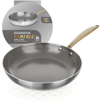 KASANOVA Or 26cm Casserole Triplo - Ustensiles de Cuisine KASANOVA Or 26cm Casserole Triplo - Ustensiles de Cuisine