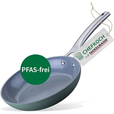 Fackelmann Chefkoch trifft Poêle en céramique Stuttgart Ø 24 cm Revêtement anti-adhésif de qualité supérieure 100% aluminium recyclé Passe au four jusqu'à 200 °C Fackelmann Chefkoch trifft Poêle en céramique Stuttgart Ø 24 cm Revêtement anti-adhésif de qualité supérieure 100% aluminium recyclé Passe au four jusqu'à 200 °C