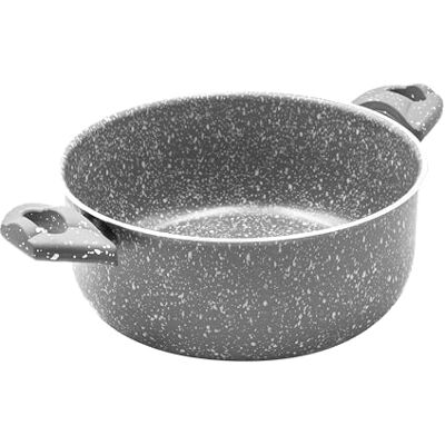 Zanetti Pierre Rare, Casserole antiadhésive en aluminium effet pierre, poignées Soft Touch, diamètre 24 cm, fabriquée en Italie Zanetti Pierre Rare, Casserole antiadhésive en aluminium effet pierre, poignées Soft Touch, diamètre 24 cm, fabriquée en Italie