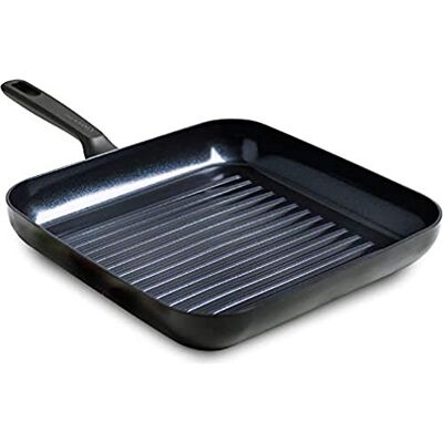 GreenPan Memphis, Poêle Gril de 28 cm avec Revêtement Antiadhésif Sain en Céramique, Sans PFAS, Compatible avec l'Induction, Résistante au Lave-vaisselle et au Four, Coloris Noir GreenPan Memphis, Poêle Gril de 28 cm avec Revêtement Antiadhésif Sain en Céramique, Sans PFAS, Compatible avec l'Induction, Résistante au Lave-vaisselle et au Four, Coloris Noir