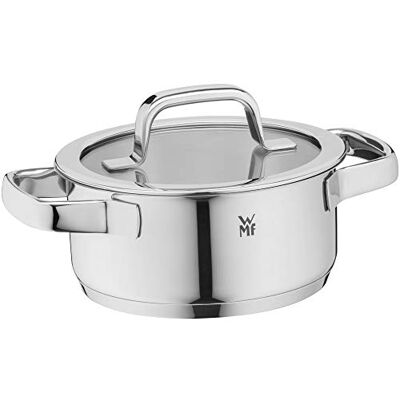 WMF Compact Cuisine Faitout 24 cm, couvercle en verre, marmite 4,1 l, acier inoxydable Cromargan poli, graduation intérieure, empilable, compatible avec plaques à induction WMF Compact Cuisine Faitout 24 cm, couvercle en verre, marmite 4,1 l, acier inoxydable Cromargan poli, graduation intérieure, empilable, compatible avec plaques à induction
