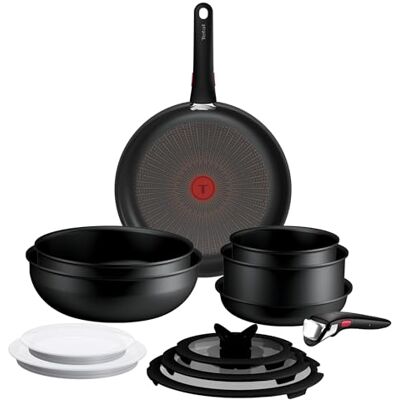 Rowenta Tefal Ingenio Explore Batterie de cuisine amovible 13 pièces Set de casseroles et poêle avec technologie Fusioncore brevetée Gain de place 70% Compatible induction Four et frigo Rowenta Tefal Ingenio Explore Batterie de cuisine amovible 13 pièces Set de casseroles et poêle avec technologie Fusioncore brevetée Gain de place 70% Compatible induction Four et frigo