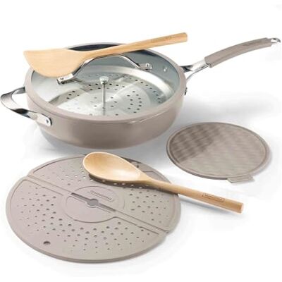 Tramontina Poêle Multifonction en Aluminium avec Couvercle Latte 30 cm Tramontina Poêle Multifonction en Aluminium avec Couvercle Latte 30 cm