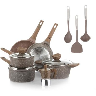 Altri brand Ensemble de Casseroles Antiadhésives - 12 pièces - Cuisine Saine Altri brand Ensemble de Casseroles Antiadhésives - 12 pièces - Cuisine Saine