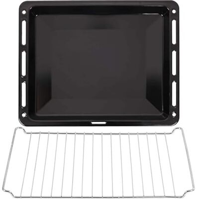 ICQN Set Plaque de Four 46 × 37.5 × 3 cm + Grille, Compatible avec Beko, Bosch, Grundig & Samsung, Plaque Émaillée 30 mm + Grille de Cuisson ICQN Set Plaque de Four 46 × 37.5 × 3 cm + Grille, Compatible avec Beko, Bosch, Grundig & Samsung, Plaque Émaillée 30 mm + Grille de Cuisson