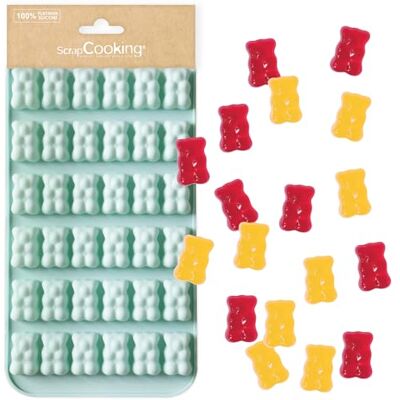 ScrapCooking SCRAP COOKING Moule à Bonbons Oursons Moule en en Silicone 36 Formes de Bonbons Nounours Ustensile Souple Pâtisserie Apte Four & Congélateur Vert d’Eau 6733 ScrapCooking SCRAP COOKING Moule à Bonbons Oursons Moule en en Silicone 36 Formes de Bonbons Nounours Ustensile Souple Pâtisserie Apte Four & Congélateur Vert d’Eau 6733