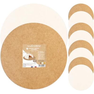 ScrapCooking SCRAP COOKING 5 Supports à Gâteaux Ronds Ø 24 cm Carton Réversible Kraft & Blanc Semelles Gâteaux Disque Cake Board Pâtisserie Fabriqués en France 5222 ScrapCooking SCRAP COOKING 5 Supports à Gâteaux Ronds Ø 24 cm Carton Réversible Kraft & Blanc Semelles Gâteaux Disque Cake Board Pâtisserie Fabriqués en France 5222