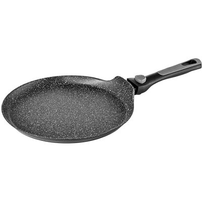 Pradel Excellence -Poêle Crêpes en Aluminium Forgé Pierra-Revêtement Anti-Adhésif Façon Pierre-Manche Amovible-Compatible Tous Feux dont Induction, Four et Lave-Vaisselle-Diamètre 32 cm-Noir Pradel Excellence -Poêle Crêpes en Aluminium Forgé Pierra-Revêtement Anti-Adhésif Façon Pierre-Manche Amovible-Compatible Tous Feux dont Induction, Four et Lave-Vaisselle-Diamètre 32 cm-Noir