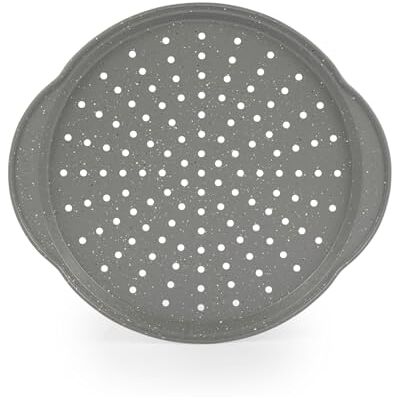 Salter Marblestone Pizza Pan – 37cm Non-Stick Perforated Crisper Tray With Handles, Large Oven Baking Tin For Pizzas, 12-Inch Carbon Steel Chip Tray, PFOA-Free, Oven Safe Up To 220°C Salter Marblestone Pizza Pan – 37cm Non-Stick Perforated Crisper Tray With Handles, Large Oven Baking Tin For Pizzas, 12-Inch Carbon Steel Chip Tray, PFOA-Free, Oven Safe Up To 220°C