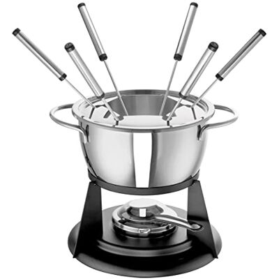 Rohe Germany Rohe Casserole à fondue Fenja en acier inoxydable, avec un volume de 1,8 l, dans la taille : 18 cm, 208281-18, argenté Rohe Germany Rohe Casserole à fondue Fenja en acier inoxydable, avec un volume de 1,8 l, dans la taille : 18 cm, 208281-18, argenté