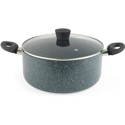 Russell Hobbs RH03410EU7 Nightfall Stone 28 cm Stockpot – Non-Stick Cooking Pot, Tempered Glass Lid, Induction Suitable, Durable Aluminium Cookware, Soup Pan, Easy Clean, PFOA-Free, Soft-Touch Handles Russell Hobbs RH03410EU7 Nightfall Stone 28 cm Stockpot – Non-Stick Cooking Pot, Tempered Glass Lid, Induction Suitable, Durable Aluminium Cookware, Soup Pan, Easy Clean, PFOA-Free, Soft-Touch Handles