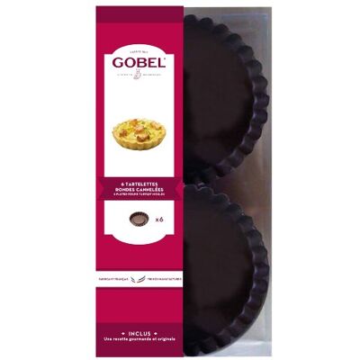 Gobel 282540 Boîte de 6 Tartelettes Rondes Cannelées Fond Fixe Anti-Adhérent 10 cm Gobel 282540 Boîte de 6 Tartelettes Rondes Cannelées Fond Fixe Anti-Adhérent 10 cm