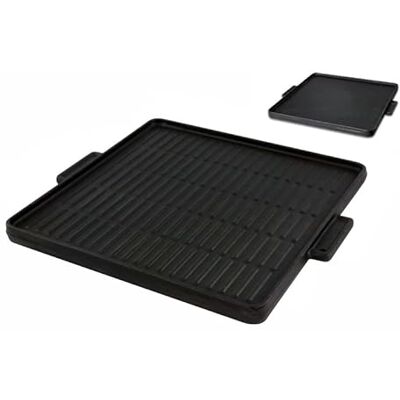 Plaque de cuisson en fonte double face - 30x30 cm - Plaque de cuisson Plaque de cuisson en fonte double face - 30x30 cm - Plaque de cuisson