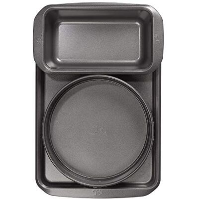 Tala Everyday – Set de 3 moules antiadhésifs (moule à manqué, moule à cake, plaque de cuisson), larges poignées, démoulage facile, compatible frigo/congélo, passe au lave-vaisselle Tala Everyday – Set de 3 moules antiadhésifs (moule à manqué, moule à cake, plaque de cuisson), larges poignées, démoulage facile, compatible frigo/congélo, passe au lave-vaisselle