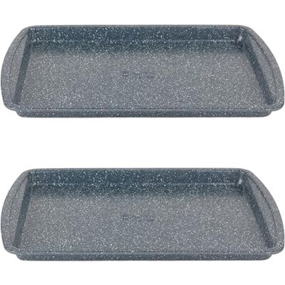 Ensemble de 2 plaques de cuisson Russell Hobbs COMBO-5445 - 38 cm, antiadhésives, pour four jusqu'à 220°C Ensemble de 2 plaques de cuisson Russell Hobbs COMBO-5445 - 38 cm, antiadhésives, pour four jusqu'à 220°C