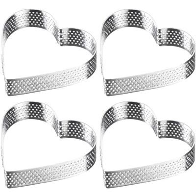 Westmark Moules À Tartelettes, Lot de 4 – Formes Parfaites pour Tartes et Quiches – Résultat de Cuisson Uniforme Grâce à la Perforation – Couleur argent, en forme de Cœur, Ø 8 cm Westmark Moules À Tartelettes, Lot de 4 – Formes Parfaites pour Tartes et Quiches – Résultat de Cuisson Uniforme Grâce à la Perforation – Couleur argent, en forme de Cœur, Ø 8 cm