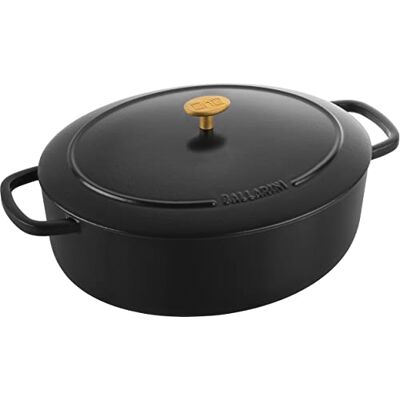 BALLARINI Bellamonte Cocotte 33 cm, Ovale, Noir, Fonte BALLARINI Bellamonte Cocotte 33 cm, Ovale, Noir, Fonte