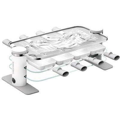 LAGRANGE Appareil à raclette 8 personnes, Poêlons céramique (formule sans PFAS), 1000 W, Plateaux verre, plateau supérieur démontable, Repose poêlons intégré, Design épuré, Bouton marche/arrêt, 079822 LAGRANGE Appareil à raclette 8 personnes, Poêlons céramique (formule sans PFAS), 1000 W, Plateaux verre, plateau supérieur démontable, Repose poêlons intégré, Design épuré, Bouton marche/arrêt, 079822