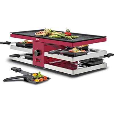 Spring Raclette8 Fun mit Alu-Grillplatte in rot Spring Raclette8 Fun mit Alu-Grillplatte in rot