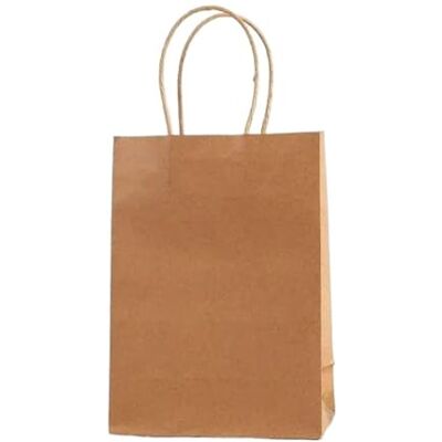 LUYSGBXR Lot de 10/30 sacs de fête en papier kraft pour fêtes, anniversaires, mariages, courses, bonbons (Kaki, 30 pièces_21 x 11 x 27 cm) LUYSGBXR Lot de 10/30 sacs de fête en papier kraft pour fêtes, anniversaires, mariages, courses, bonbons (Kaki, 30 pièces_21 x 11 x 27 cm)