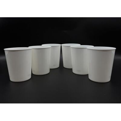 Kimmel Lot de 6 gobelets blancs de 250 ml Kimmel Lot de 6 gobelets blancs de 250 ml