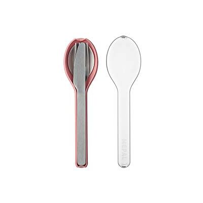 Mepal Set de Couverts 3 Pièces Ellipse Set de Couverts à Emporter Composé d'un Couteau, d'une Fourchette et d'une Cuillère Avec Étui de Voyage Acier Inoxydable Nordic Pink Mepal Set de Couverts 3 Pièces Ellipse Set de Couverts à Emporter Composé d'un Couteau, d'une Fourchette et d'une Cuillère Avec Étui de Voyage Acier Inoxydable Nordic Pink