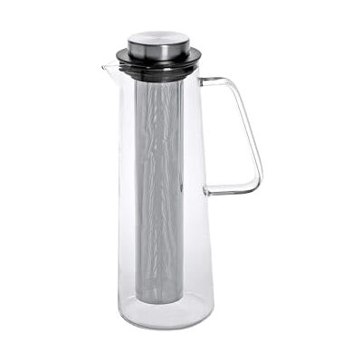 Weis CARAFE EN VERRE BOROSCILICATE FILTRE LONG EN INOX 1L Weis CARAFE EN VERRE BOROSCILICATE FILTRE LONG EN INOX 1L