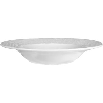 GENEVIEVE LETHU 536302 Assiette Creuse Ø 22 cm Modèle Calais CAUDRY Porcelaine Coloris Blanc Assiette à Soupe Décor Dentelle Fleurie GENEVIEVE LETHU 536302 Assiette Creuse Ø 22 cm Modèle Calais CAUDRY Porcelaine Coloris Blanc Assiette à Soupe Décor Dentelle Fleurie