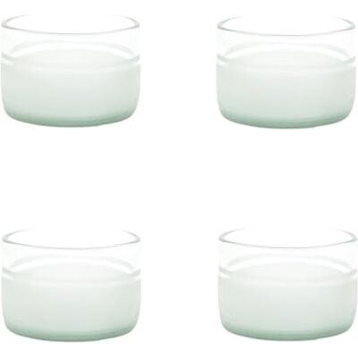 Point-Virgule Set de 4 bols en verre upcyclé transparent 100ml Point-Virgule Set de 4 bols en verre upcyclé transparent 100ml