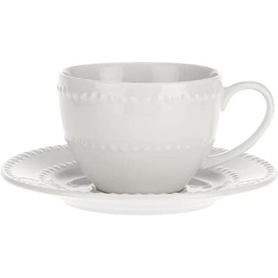 LA PORCELLANA BIANCA LA PORCELAINE BLANCHE Lot de 6 tasses à café avec soucoupe Colline LA PORCELLANA BIANCA LA PORCELAINE BLANCHE Lot de 6 tasses à café avec soucoupe Colline