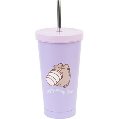 Grupo Erik Gobelet Isotherme avec Paille Pusheen 550ml Gobelet avec paille et couvercle, Cup avec paille, Mug isotherme Grupo Erik Gobelet Isotherme avec Paille Pusheen 550ml Gobelet avec paille et couvercle, Cup avec paille, Mug isotherme