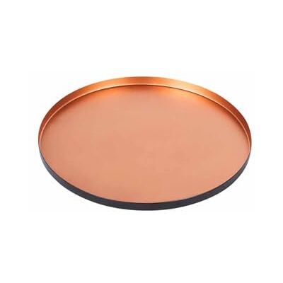 Marrakesch Orient & Mediterran Interior Plateau rond oriental en métal Monaco 25 cm, plateau de service, couleur extérieure : noir, intérieur : cuivre, 25,5 cm Marrakesch Orient & Mediterran Interior Plateau rond oriental en métal Monaco 25 cm, plateau de service, couleur extérieure : noir, intérieur : cuivre, 25,5 cm