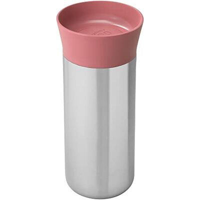Berghoff Leo Tasse de voyage à double paroi en acier inoxydable avec bouton poussoir 330 ml Berghoff Leo Tasse de voyage à double paroi en acier inoxydable avec bouton poussoir 330 ml